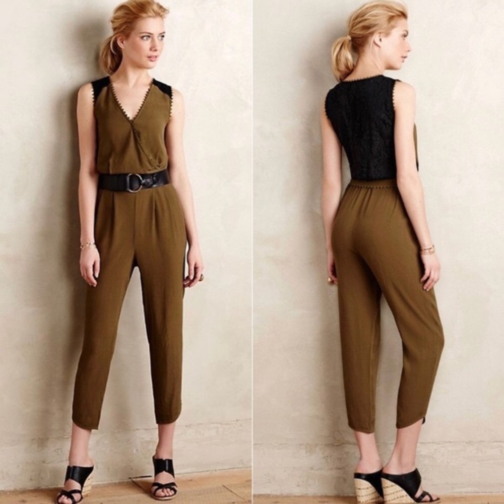 Leifsdottir Sani Olive Lace Jumpsuit - Picture 3 of 17